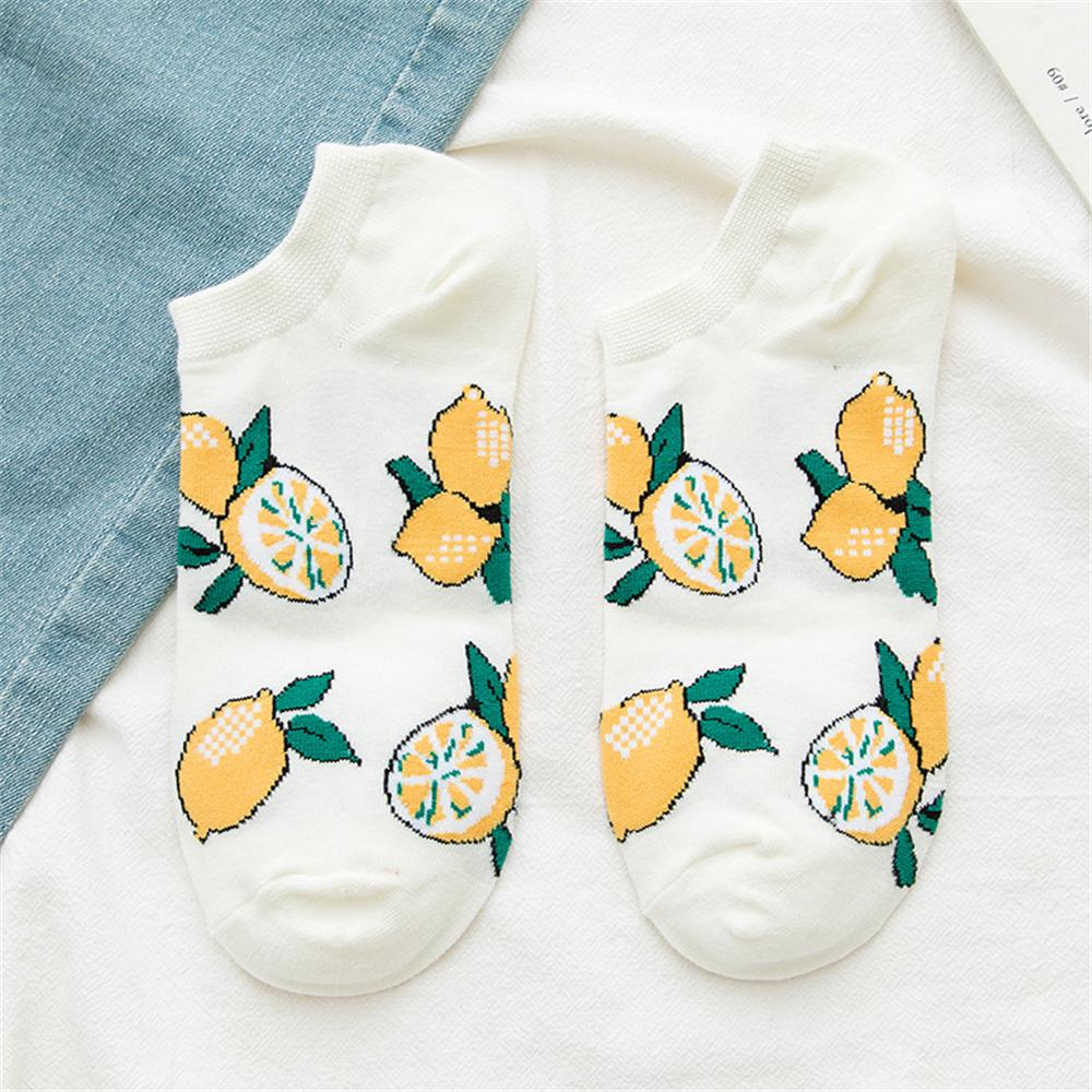 Mädchen Mode Sommer Lustig Niedlich Cartoon Glückliche Frucht Socken Avocado Erdbeere Wassermelone Banane Zitrone Pfirsich Socken