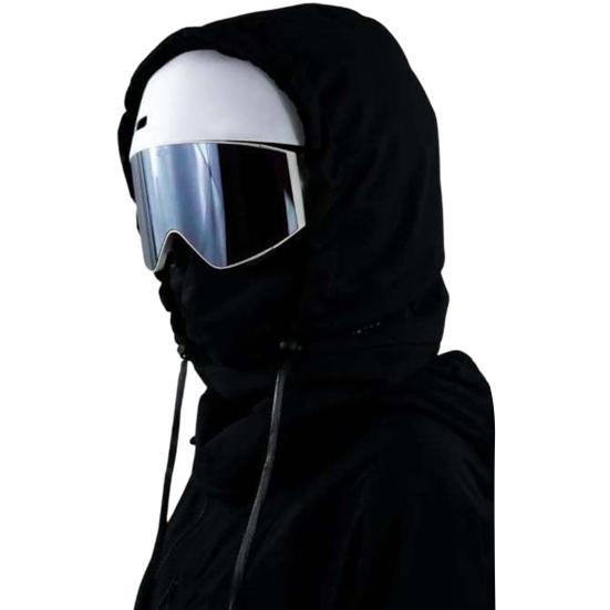 Yousheng Skiing Hat Waterproof 3-in-1 Thickened Fleece Lining Outdoor Riding Headgear Adjustable Drawstring Snowproof Thermal Hood