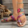 Fashion Women Slippers Summer New Fashion Sandals Retro Large Flat Slippers Outdoor Vacation Beach Casual Shoes Lightweight Slides Women