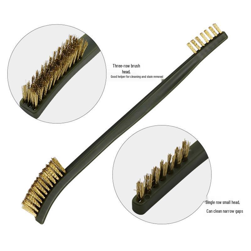 Range Hood & Sink Cleaning Brush Set: 3 Double-Ended Deburring Brushes & 4 Nylon Hook Brushes for Stain & Rust Removal