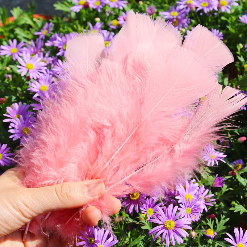 50Pcsdiy Handmade Feathers Flat Turkey Feathers Large Head Piece Feathers, Mask Decorative Clothing Material