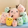 35CM Kawaii Bubble Tea Plushie Pillow Simulation Small Pearl Milk Tea Cup Boba Food Stuffed Soft Kawaii Hugging Plush Decora Toy