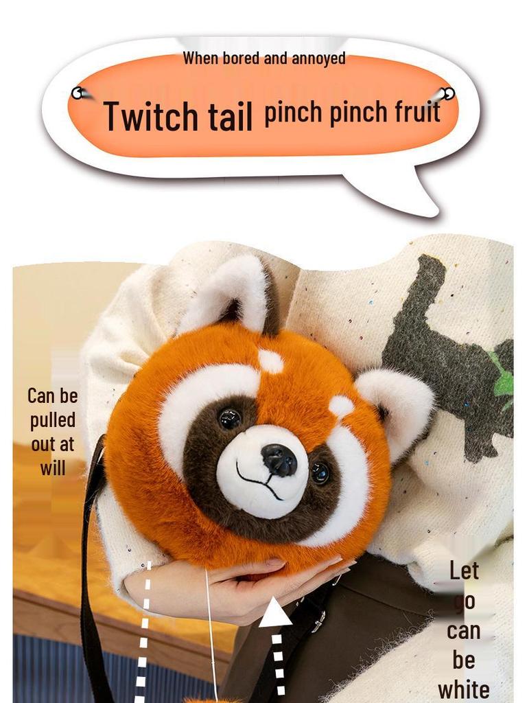 Cute Dazed Animal Plush Crossbody Bag and Cell Phone Holder