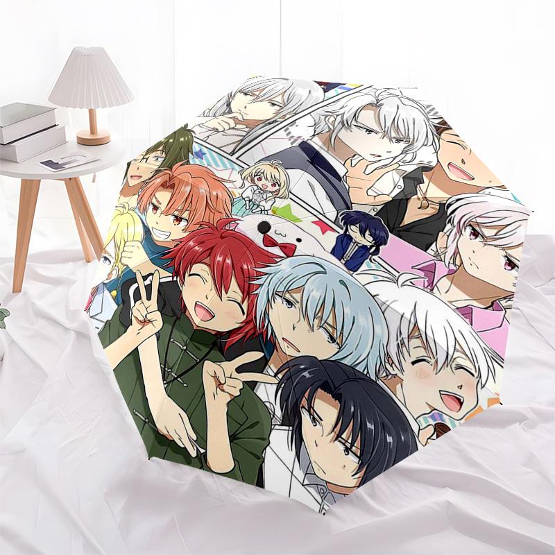 1pc Outdoor Umbrella with Anime Characters - Automatic Opening/Closing - Portable 3-Fold Design - 8-Rib Iron Frame - Perfect Gift for Fans, Trave