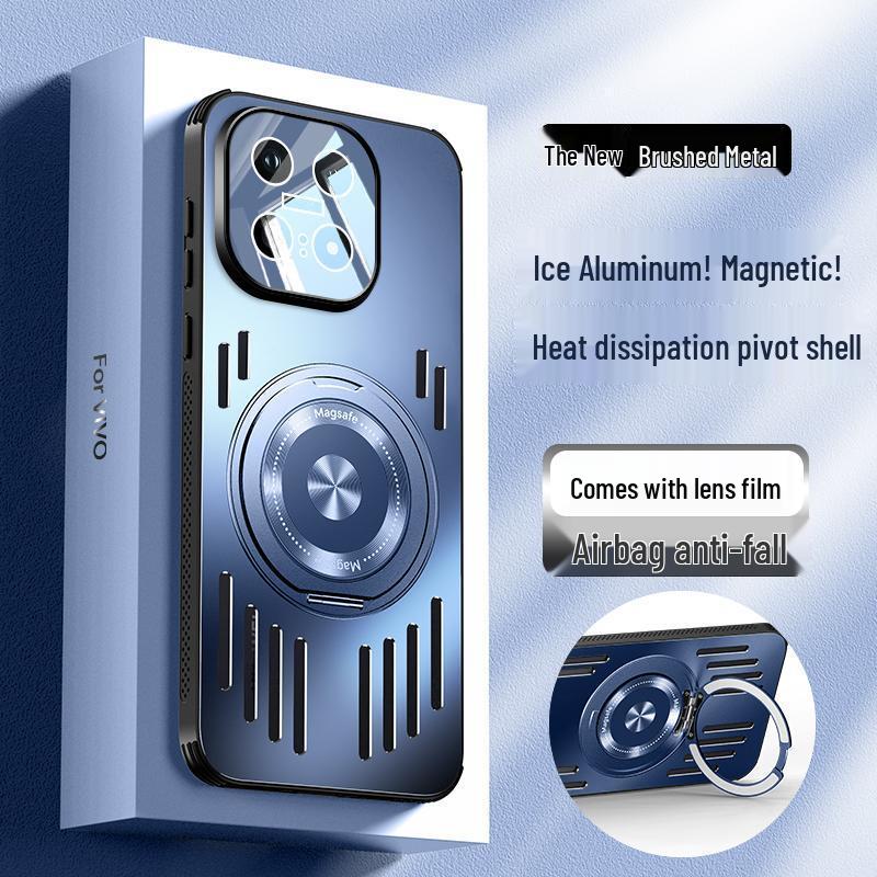 IQOO15 Aluminum Alloy Lens Integrated Protective Case with Airbag Anti-Drop and Heat Dissipation for Men
