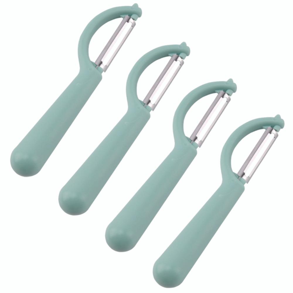 

4 Pcs Stainless Steel Blades Paring Peelers Multifunctional Scraper Comfortable Peeler Cooking синій