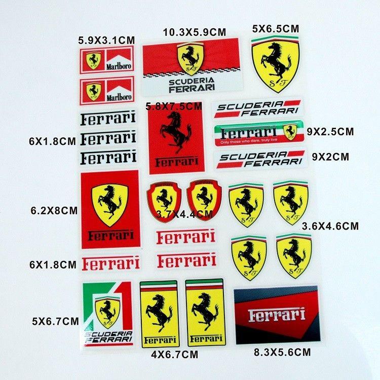 Car Sticker Ferrari Horse Pattern Self-adhesive Decal Decoration Shield Stickers Replacement for Ferrari SJ Teams Competizione JG3