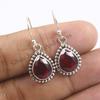 Red Garnet Earrings, Designer Earring, Handmade Earrings, Teardrop Garnet Earring, 925 Sterling Silver, Gift for her, Wedding Earring