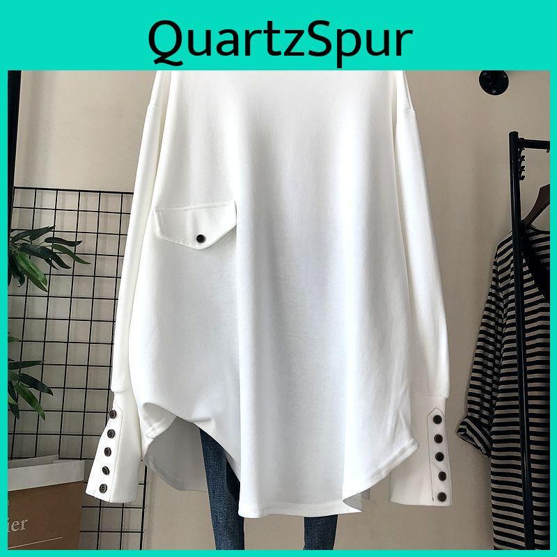 Women Tops For Irregular Midlength Large Size Loose Long Sleeve Tshirt