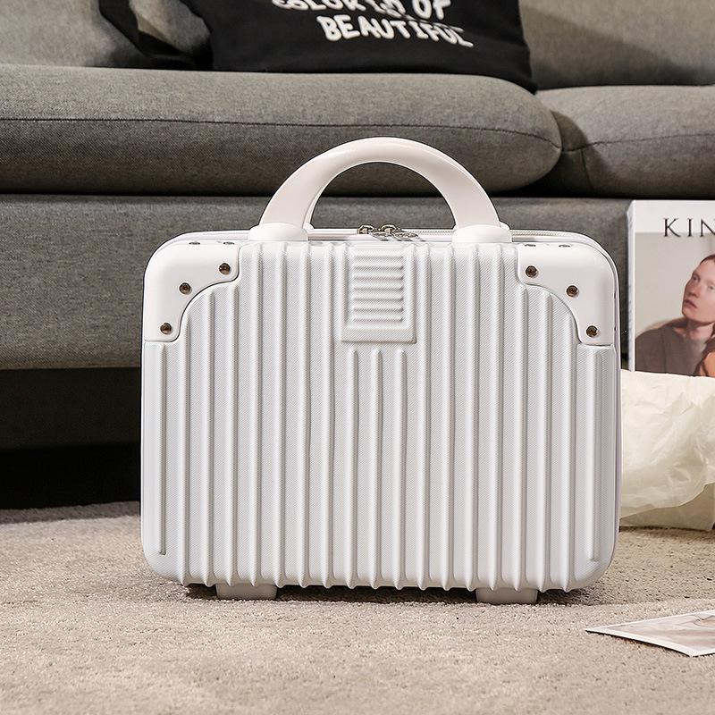 14-Inch Retro Makeup Case: Cute, Portable Travel Storage for Women and Students
