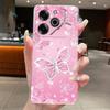 Phone Case For Tecno Pova 6 Pro 5G LI9 Case Tecno Pova 6 5G LI7 Back Cover Luxury Butterfly Flowers Transparent Soft TPU Casing