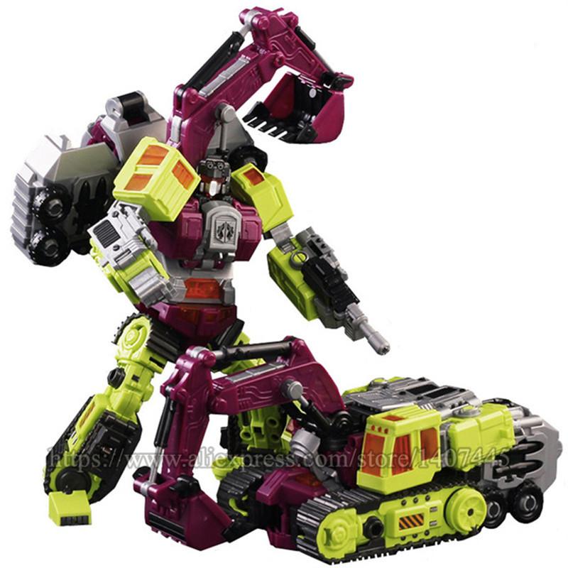 6 IN 1 Nuova Trasformazione NBK KO GT Devastator Modello d'Azione Giocattoli Camion di Ingegneria Combinatore Bulldozer Escavatore Frullatore Giocattolo per Bambini