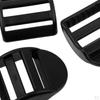Set of 10pcs Black Durable Plastic Slide Buckles for 25mm/ 1 Inch Outdoor Camping Backpack Webbing