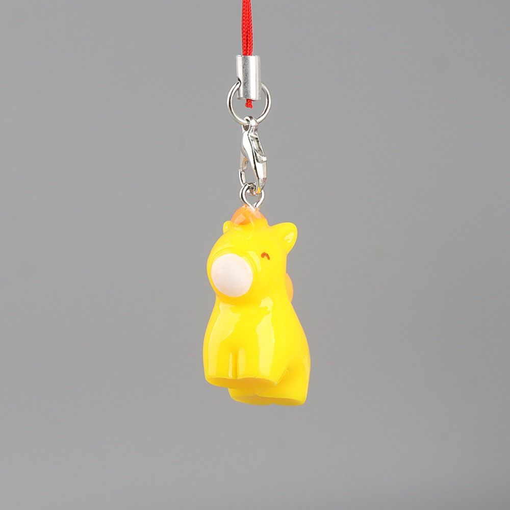 Cartoon Design Horse Keychain Mini Pony Phone Strap Funny Horse Pendant  Backpack Decoration