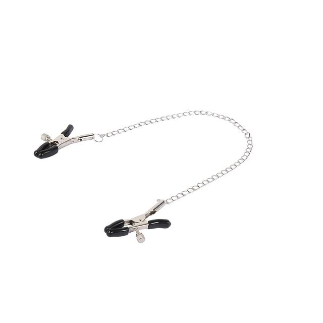 Fetish Adult Game Sex Toy for Women Metal Nipple Clamp with Chain Bondage Breast Labia Clip Stimulation Massager BDSM