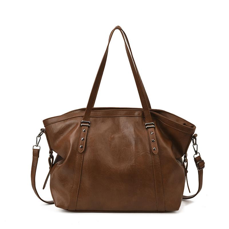 High-end Vintage Women's Tote Shoulder Bag, Trendy Crossbody Bag