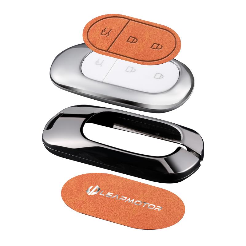 Zinc Alloy Leather Car Key Case Leapmotor C01 B10 T03 S01 C16 C11 C10 Protective Case Key Fob Car Smart Remote Key Case
