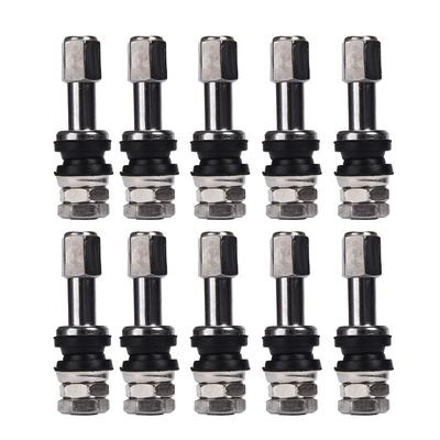 10 PC TR43E Unterputz-Reifenventilschäfte aus Metall/Chrom, Hochdruck