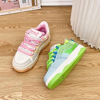 Mandarin Duck Collision Colour Heightening Board Shoes Damskie Casual Sneakers Platforma Nowe Buty do chodzenia do biegania Sznurowane tenisówki