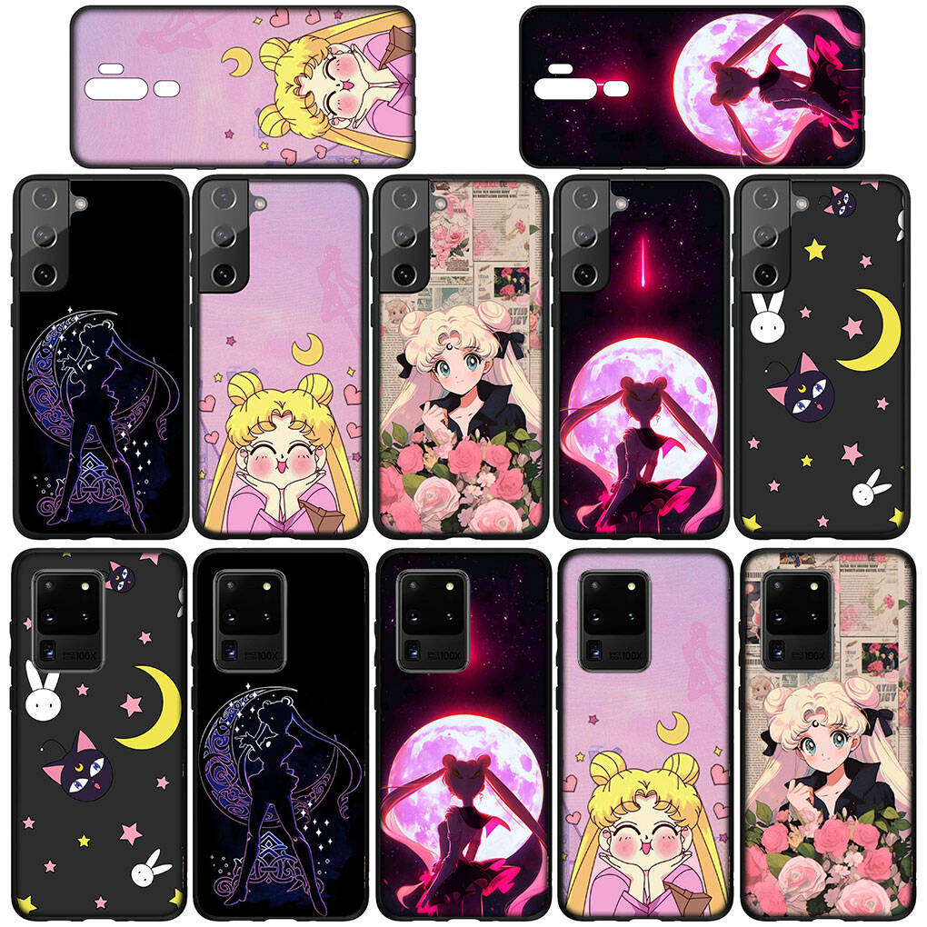 Etui na telefon do iPhone 17 16 15 Xiaomi Poco F8 F7 X7 X6 X5 M8 C85 C75 C71 Redmi Note 14 13 12 11 Pro Max A3 A4 14C 13C 15C Sailor Anime Dziewczyna Księżyc Pokrowiec