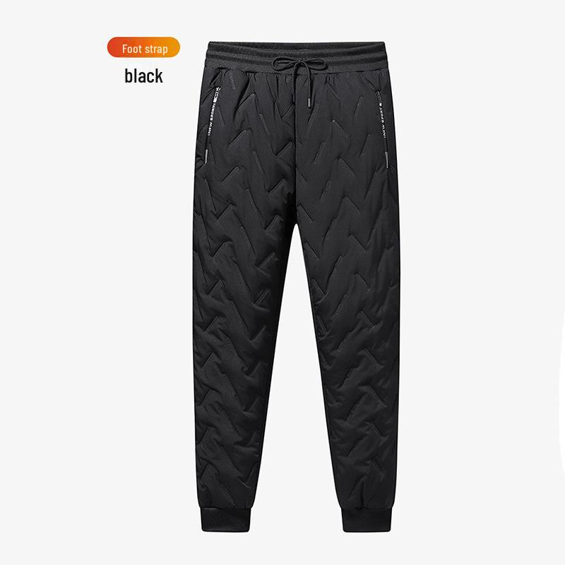 Herren Übergröße Winter Lammfell Baumwollhose - Warm, Locker, Gerade Freizeithose