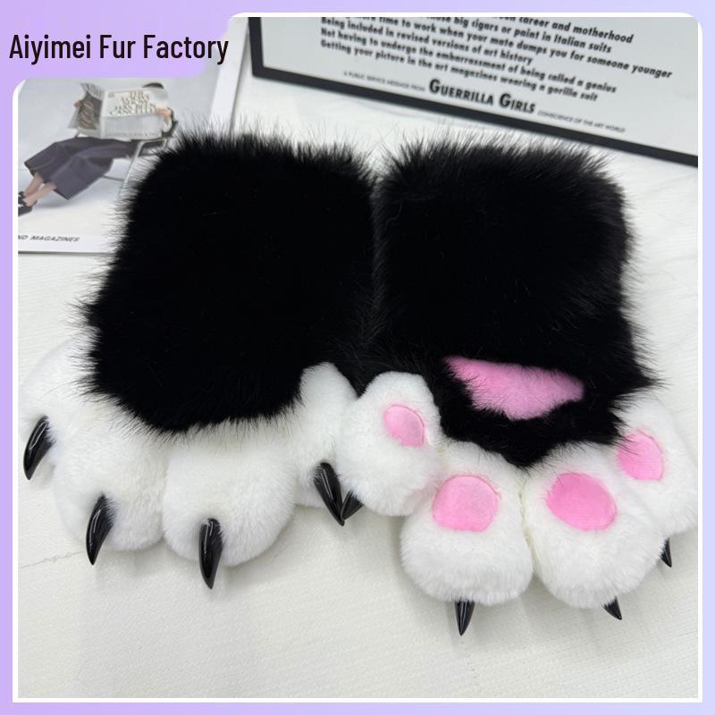 Kig Furi Tierkralle Quietschende Halloween Cosplay Katzenpfoten Handschuhe