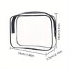 Clear Makeup Bag With Zippers Transparent Makeup Organizer Cosmetic Makeup Bags For Vacation Business Trip Airport Bathroom