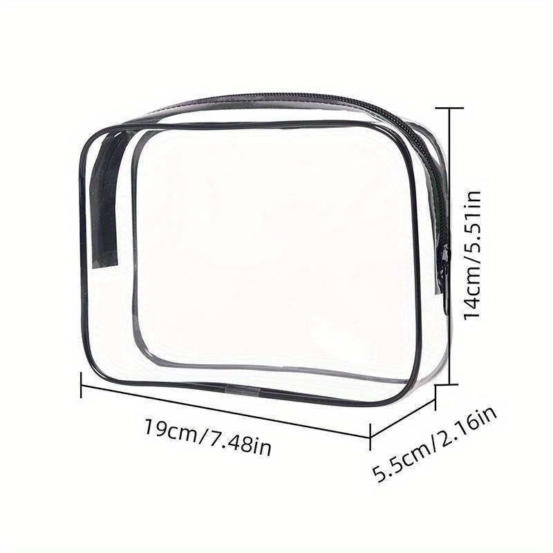 Clear Makeup Bag With Zippers Transparent Makeup Organizer Cosmetic Makeup Bags For Vacation Business Trip Airport Bathroom