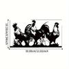 1pc Rustic Chicken Metal Wall Art with Rooster, Hens & Eggs - Farm-Themed Sign for Indoor and Outdoor Home Decor
