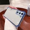 Case for Samsung Galaxy S22+,S22,S21 FE,S21,S21+ Electroplated Color Border Clear Phone Casing Cover
