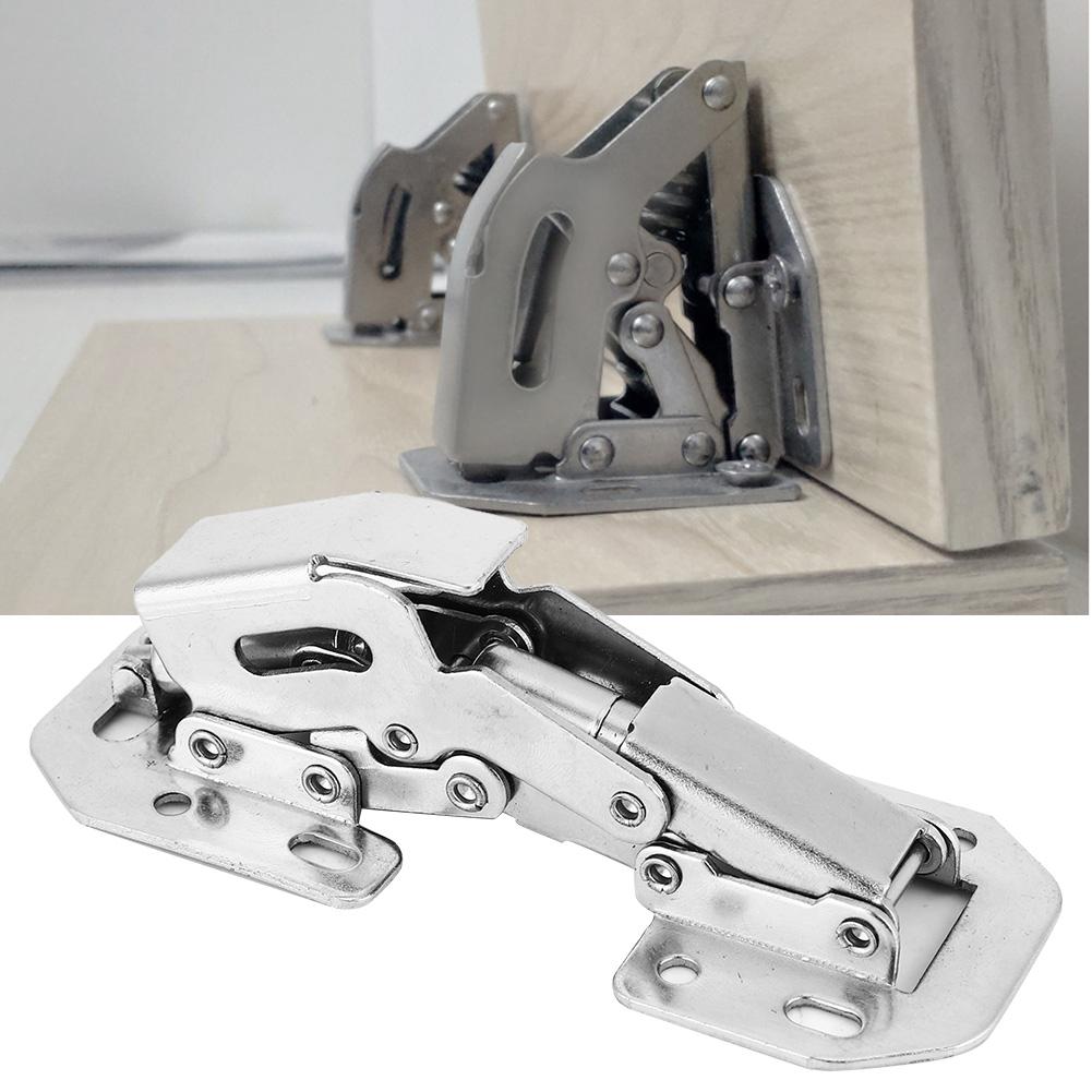 10Pcs Cold Rolled Steel Bridge Shape Punch Cabinet Door Furniture Hinge #1
