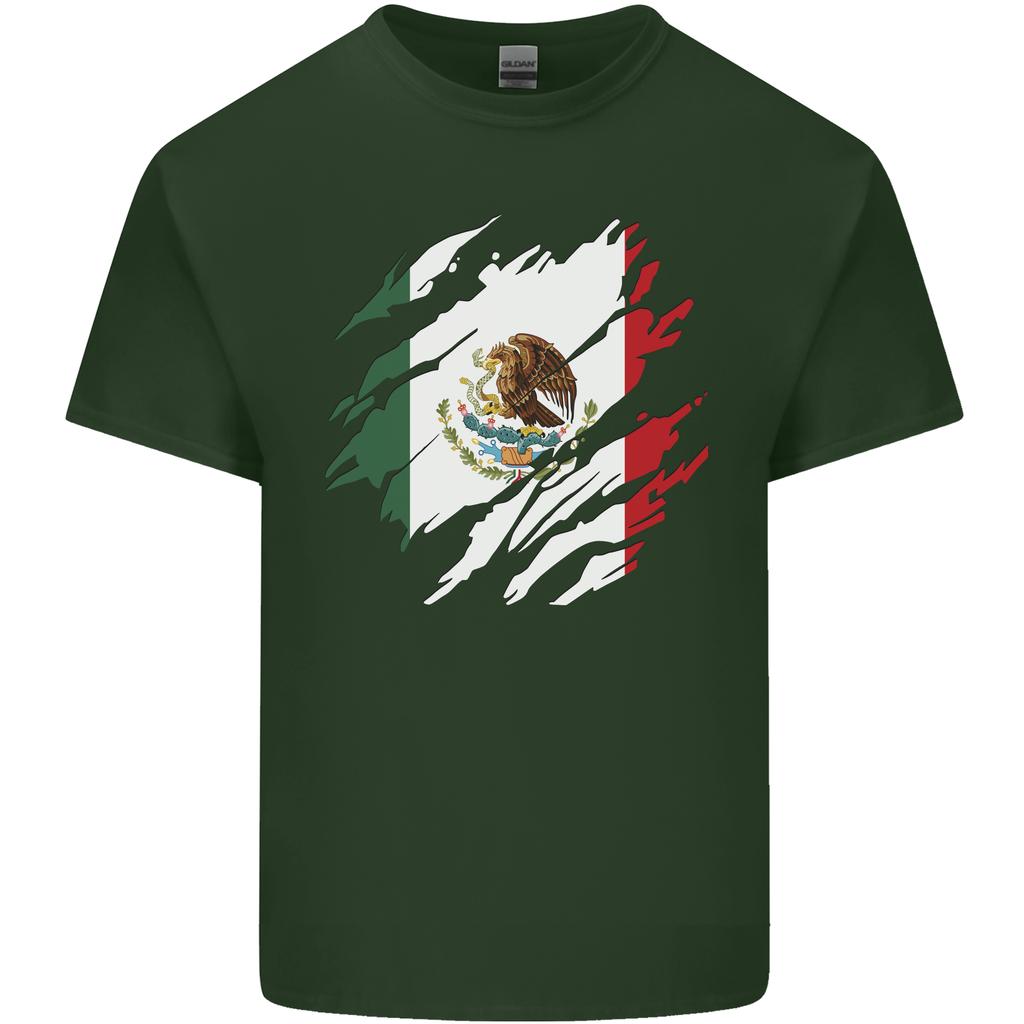 Torn Mexico Flag Mexican Day Football Unisexs Light Cotton Tshirt