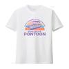 What Happens On The Pontoon Stays T Shirt Lake For Her Lover Vintage Washed Comfortable Top For Everyday Wear Stretched Unisex