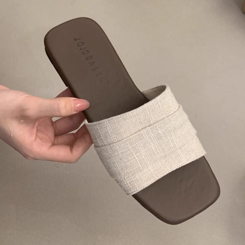 Fashion Trendy Foldable Soft Leather Slip-On Flat Bottom Sandals Women 2025 Summer Easy Wear Lazy Shoes Beach Vacation Women Slippers