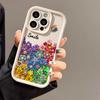 Colored Flowers for iPhone17PorMax Mobile Phone Case 16por Apple 17 Transparent 14/15 Premium Fine Hole