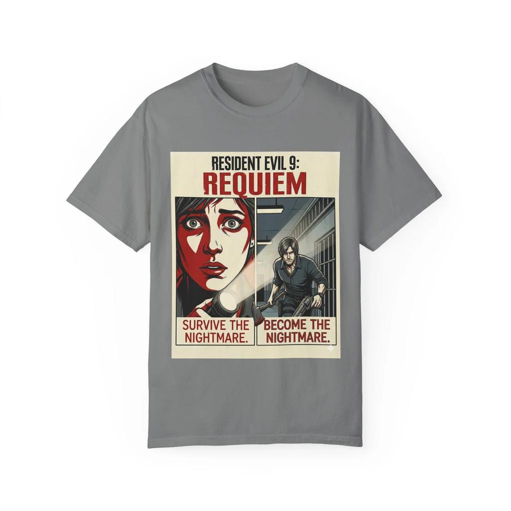 Resident Evil 9 Requiem Graphic Pure Cotton Graphics Tshirt Unisex Y2k 2026 Summer New Oneck Retro Fashion Short Sleeve Shirt
