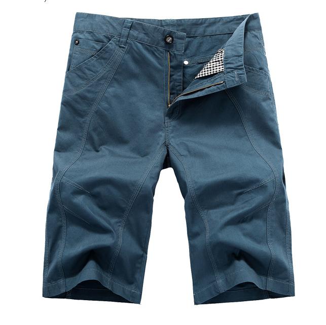 

Summer men s three-quarter shorts pure cotton casual, comfortable and versatile youth Korean style thin loose shorts 44 небо синє кольору