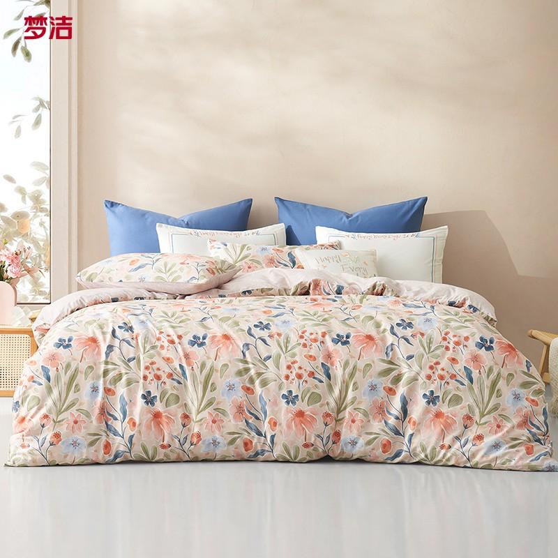 Cotton Printed Spring and Summer Countryside Style Pure Cotton Flower Three or Four Piece Set Bedding