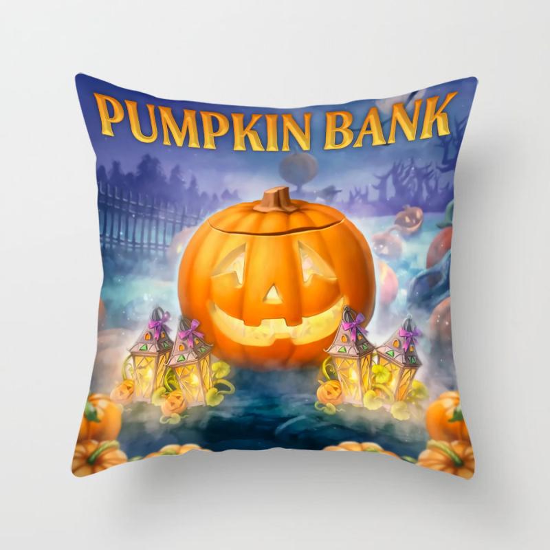 

День мертвых Тыква Дьявол Креативная подушка Чехлы для подушек Хэллоуин Вечеринка Летучая мышь Черная кошка с принтом наволочка Домашний Декор Орнамент 40x40cm