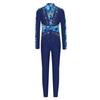 Leotard da Ballo da Bambina a Maniche Lunghe con Paillettes e Strass, Lucido, Full Body, Zip Invisibile Posteriore