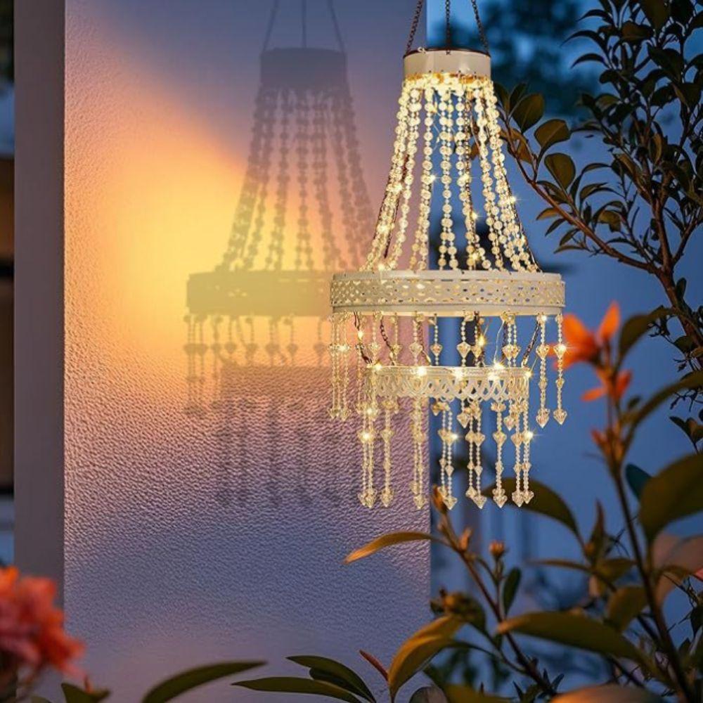 Waterproof Hanging Solar Lantern Crystal Acrylic Crystal Acrylic Lantern  Gifts for Women