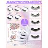 Magnetic Eyelashes No Glue 5 Pairs Set Natural Look False Daily Wear