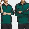 Adidas Originals Wing Chun Series Toc Crew Sweatshirt Color Block Loose Long Sleeve Unisex Sweatshirt Forest-Green IZ1537