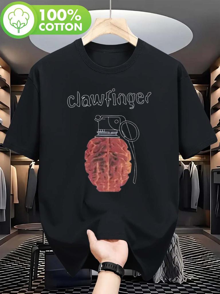 Unisex T-shirt CLAWFINGER Black T-Shirt BT540 Casual Crew Neck, Slight Stretch Fabric, Perfect for Weekend Casual,