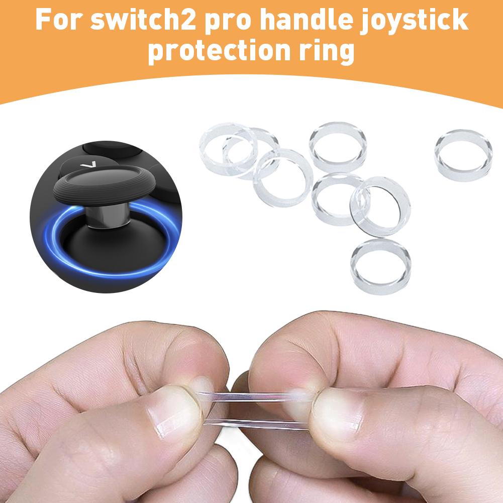4PCS For Switch 2 Pro joystick protection ring Invisible Elastic Rubber Anti-Wear Protector Ring Cover Game Accessories