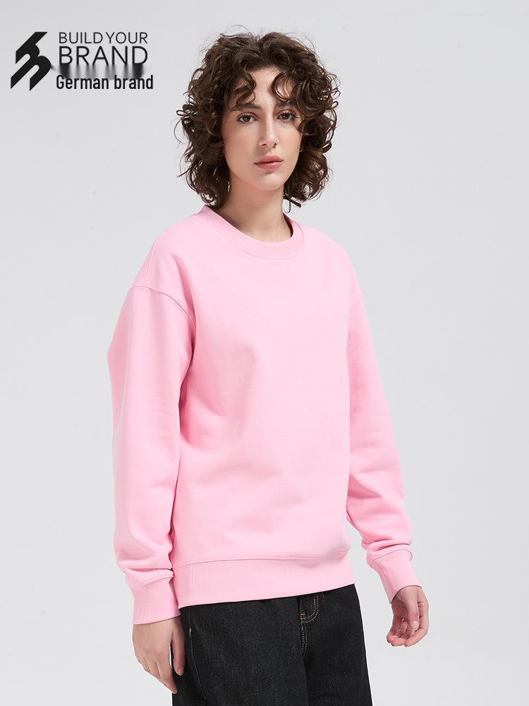 Unisex 430g Heavyweight Round Neck Sweatshirt - Solid Color, Basic Style, High-Quality Cotton Feel