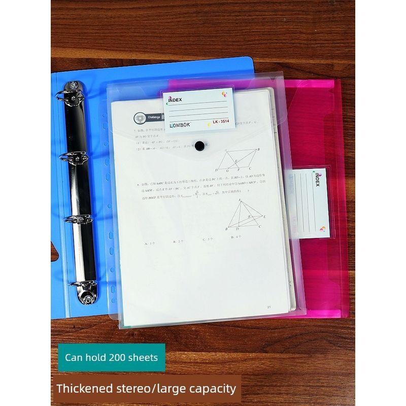 11-Hole Loose-Leaf Bag A4 Folder Protecting Bag Portfolio Contract Information Bag Certificate ID Storage Bag Examination Paper Bag