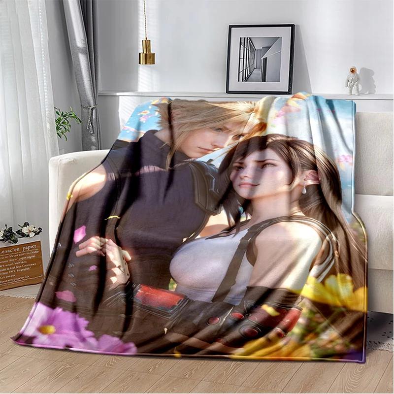 New Style Cloud Tifa Aerith Final Fantasy Games Sephiroth Blanket,Soft Throw Blanket for Home Bedroom Bed Sofa Cover Kids