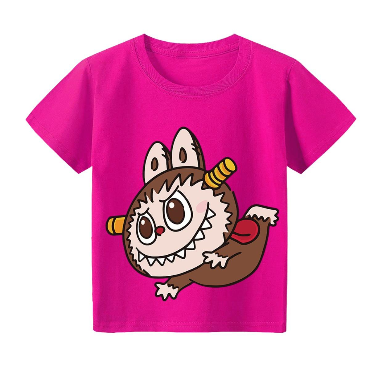 

Хлопковая детская футболка LABUBU мультяшная детская для девочки мальчика милая baju lelaki perempuan 100