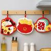 Lucky Horse Chinese New Year Hand Towel Cartoon Absorbent Towels Chinese Spring Festival